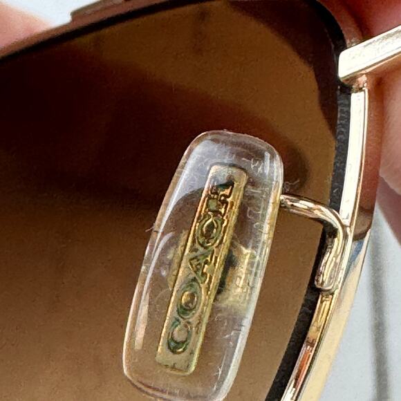 Coach Light Gold Dark Tortoise Aviator Olivia Sunglasses with Case Designer - Picture 11 of 14